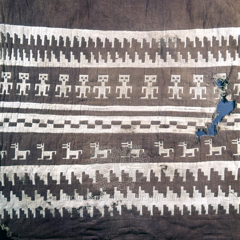 Bande De Rune Inca Fabric with decorations of stylized people and lamas - width 30 cm ...